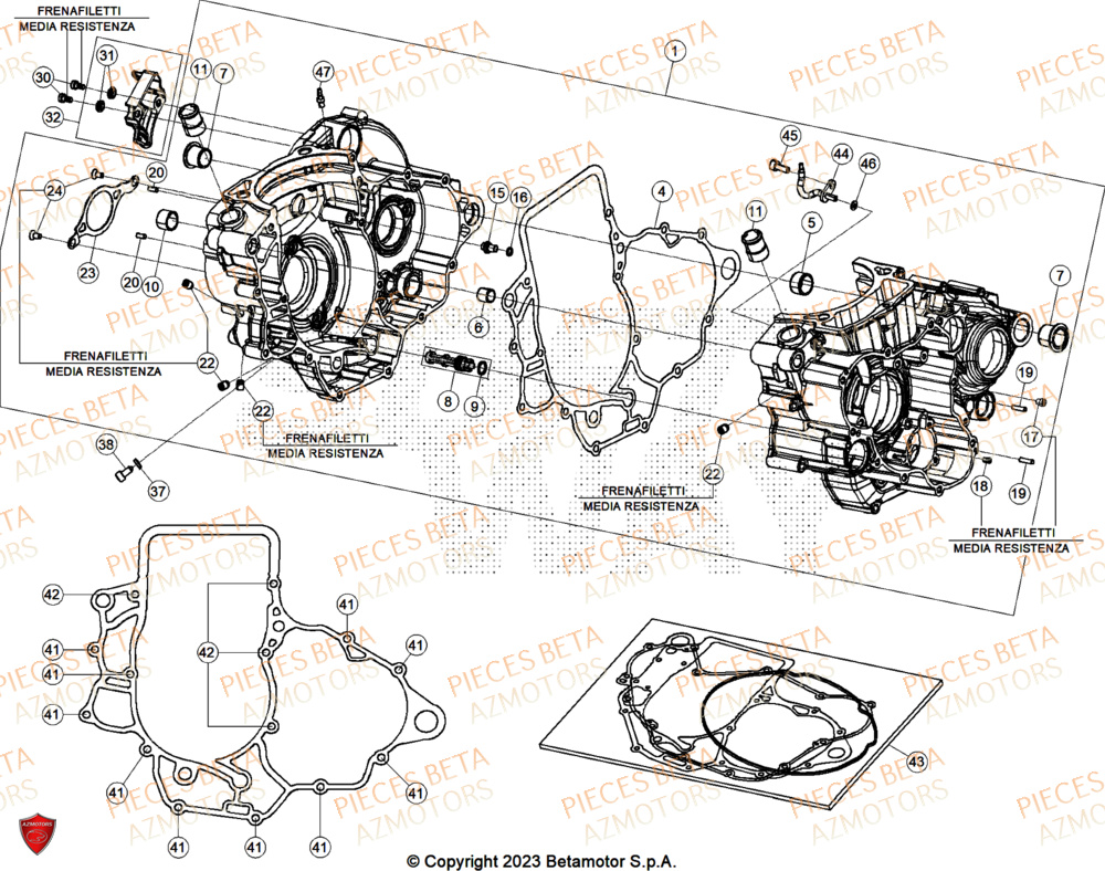 Carter Moteur BETA Pieces BETA CROSS RX 450 4T - (2025)