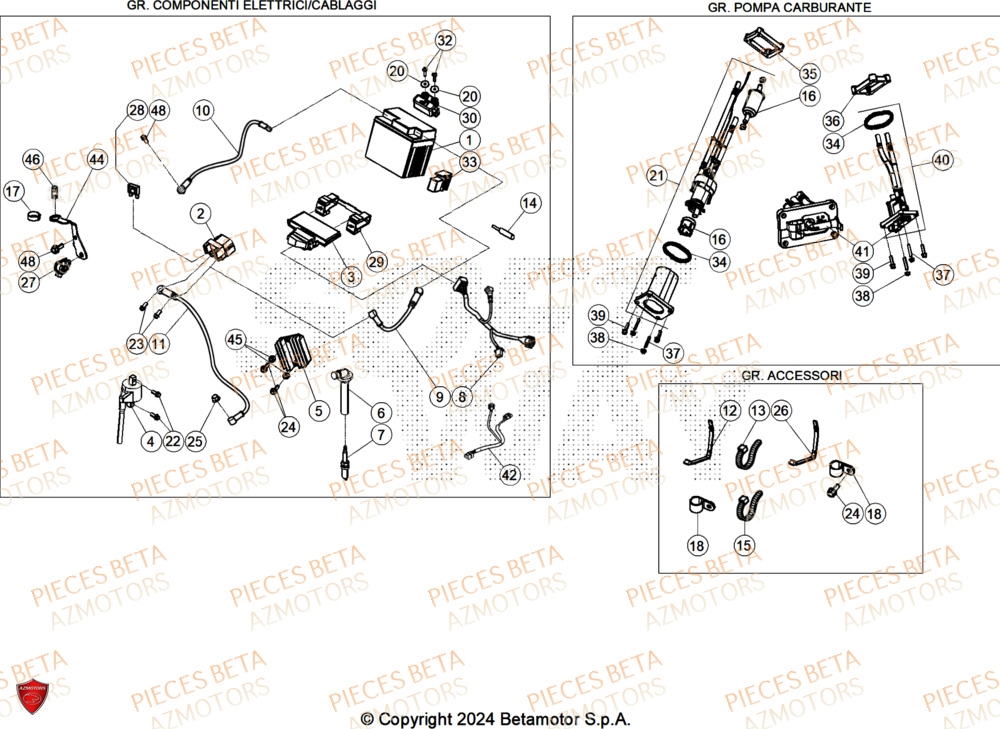 Equipement Electrique BETA Pieces BETA CROSS RX 450 4T - (2025)