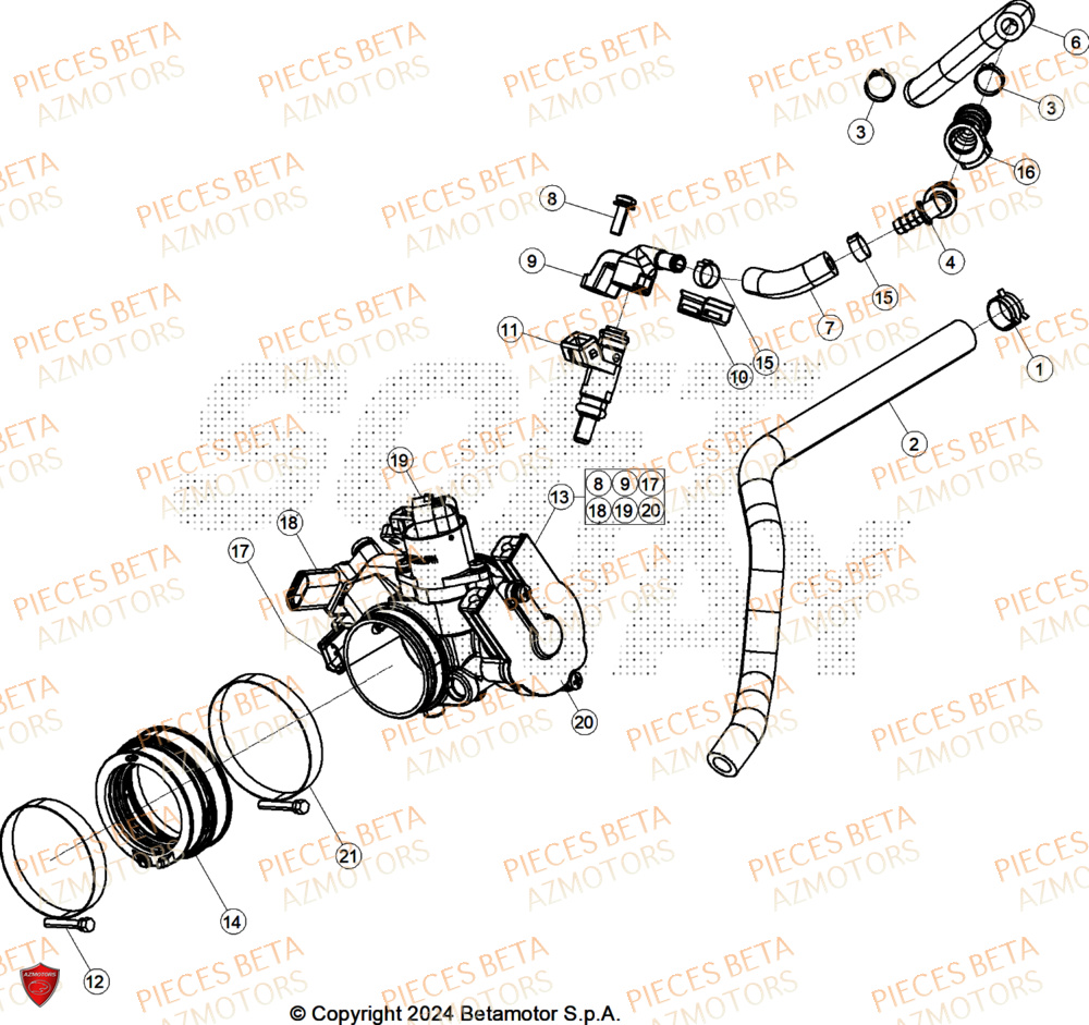 Injection BETA Pieces BETA CROSS RX 450 4T - (2025)