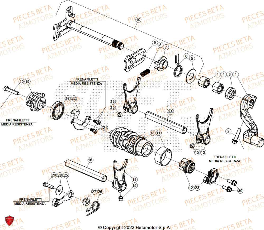 Selecteur De Vitesses BETA Pieces BETA CROSS RX 450 4T - (2025)