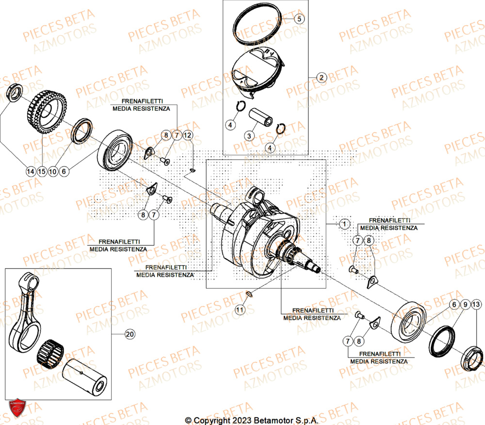 Vilebrequin BETA Pieces BETA CROSS RX 450 4T - (2025)