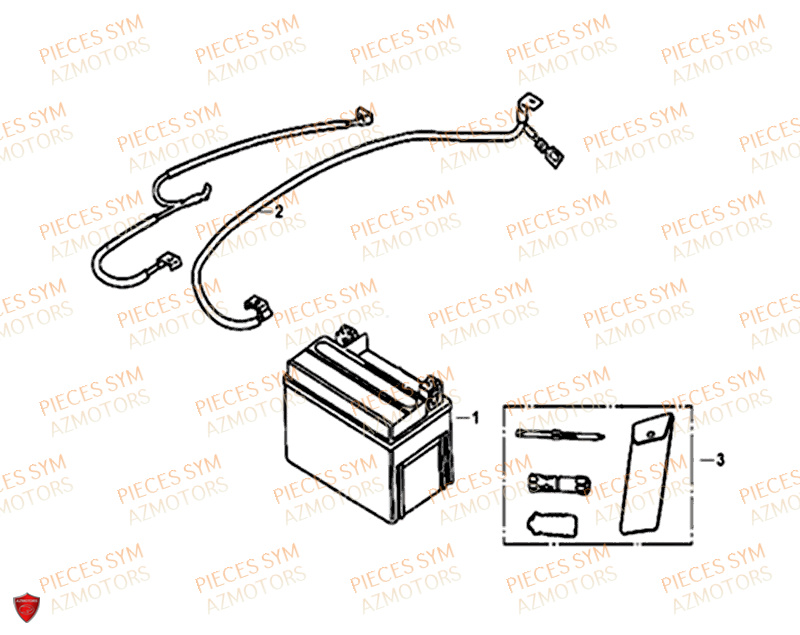 Batterie SYM Pièces CROX 50 - AE05WA-EU (2019-2020)