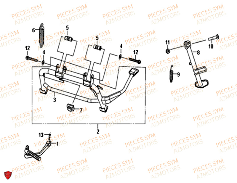 Bequille SYM Pièces CROX 50 - AE05WA-EU (2019-2020)