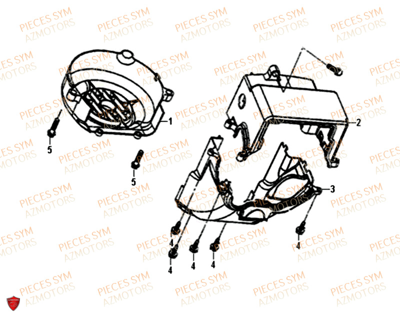 CACHE VENTILATEUR SYM CROX 50 4T 2019