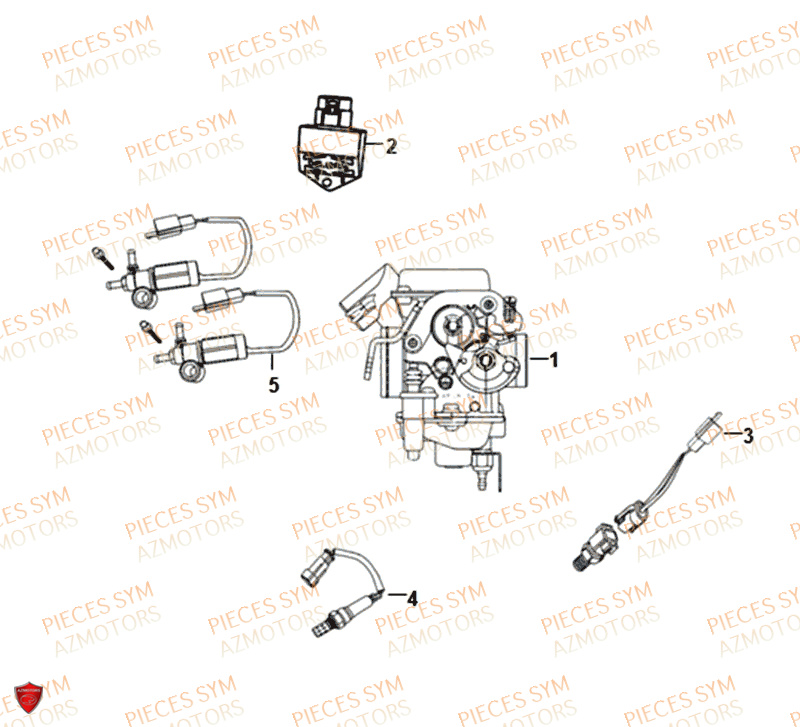 Carburateur SYM Pièces CROX 50 - AE05WA-EU (2019-2020)