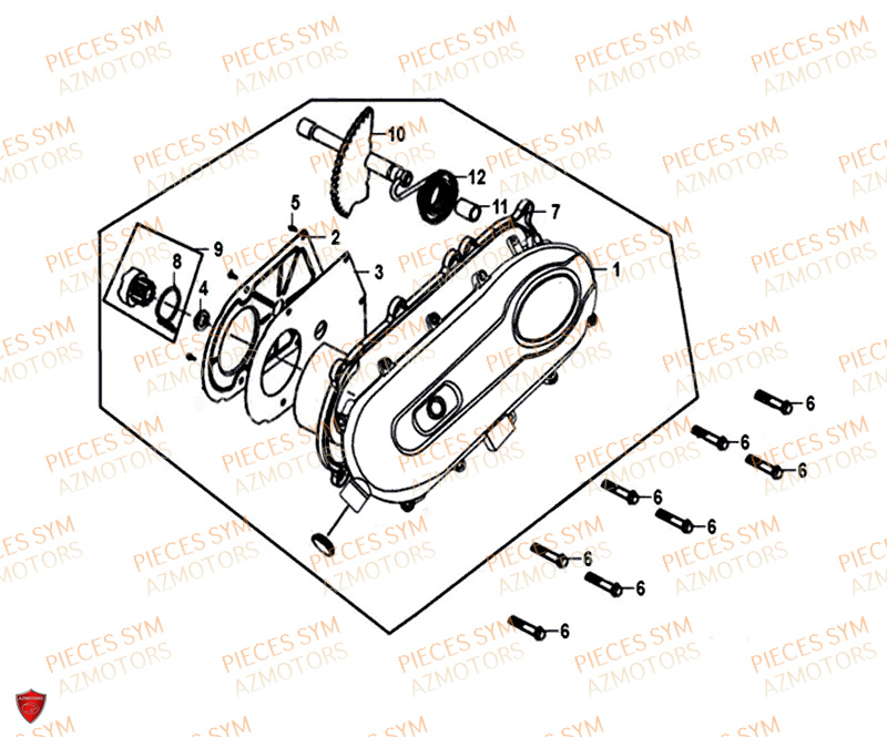 Carter Gauche SYM Pièces CROX 50 - AE05WA-EU (2019-2020)