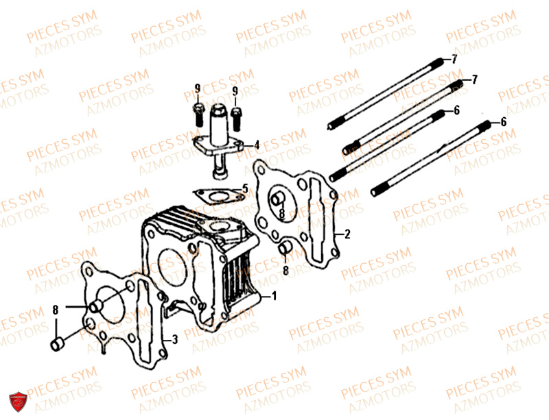 Cylindre SYM Pièces CROX 50 - AE05WA-EU (2019-2020)