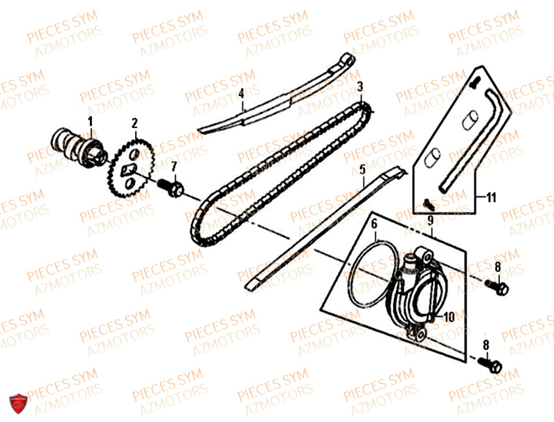 Distribution SYM Pièces CROX 50 - AE05WA-EU (2019-2020)