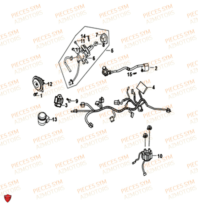 Equipement Electrique SYM Pièces CROX 50 - AE05WA-EU (2019-2020)