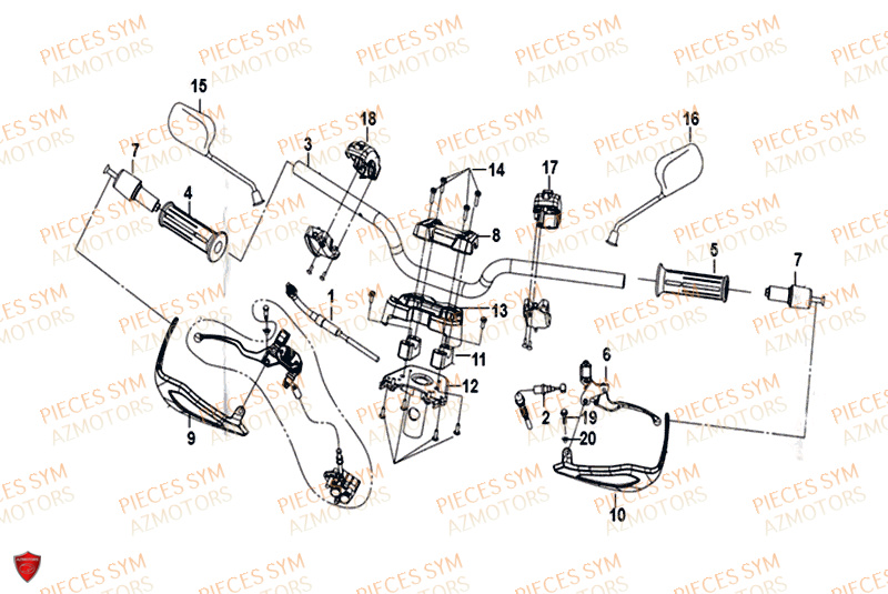 GUIDON SYM CROX 50 4T 2019