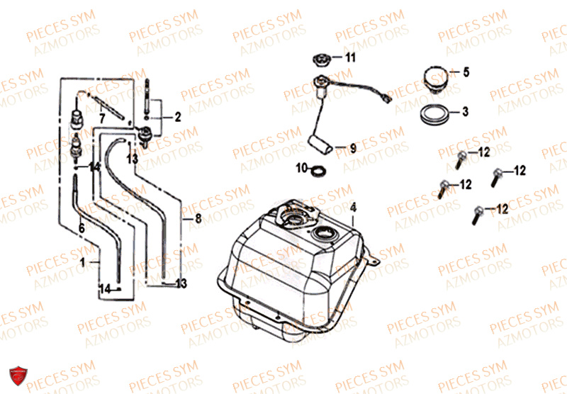 Reservoir SYM Pièces CROX 50 - AE05WA-EU (2019-2020)