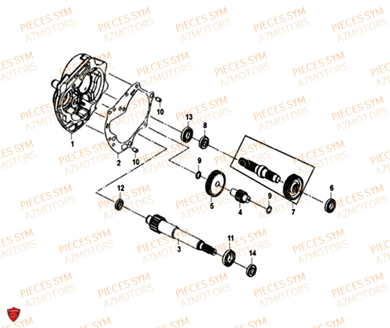 Transmission SYM Pièces CROX 50 - AE05WA-EU (2019-2020)