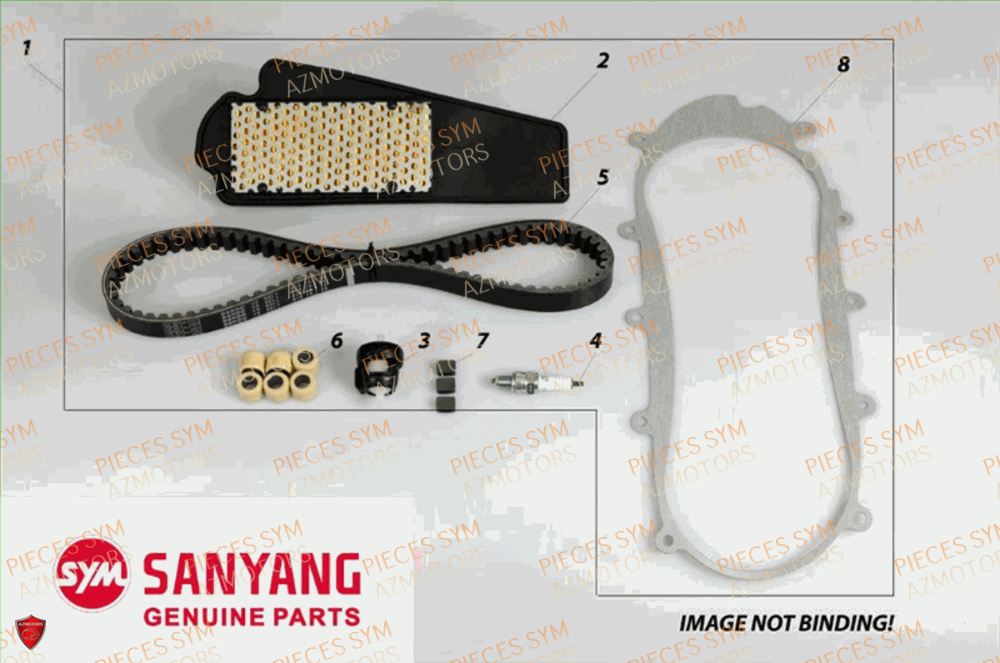 Kit Entretien SYM Pièces CROX 50 E5 - AE05WB-EU (2021)