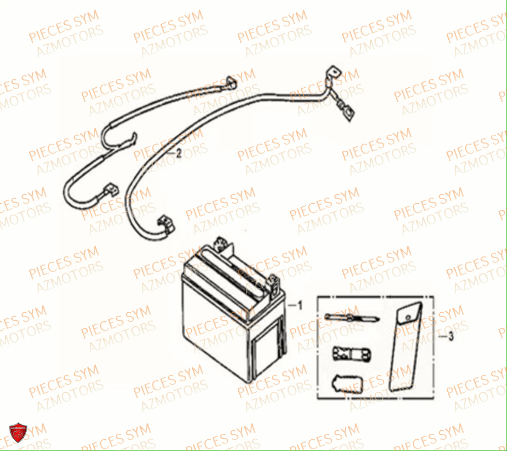 Batterie SYM Pièces CROX 50 E5 - AE05WB-EU (2021)