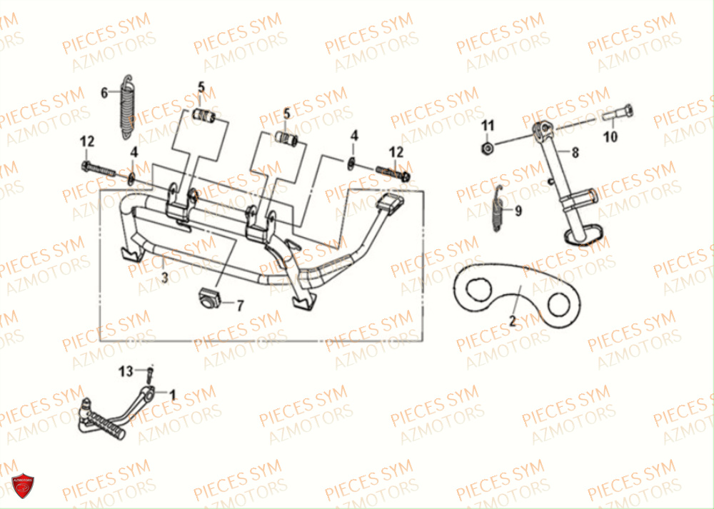 BEQUILLE SYM CROX 50 4T 2021