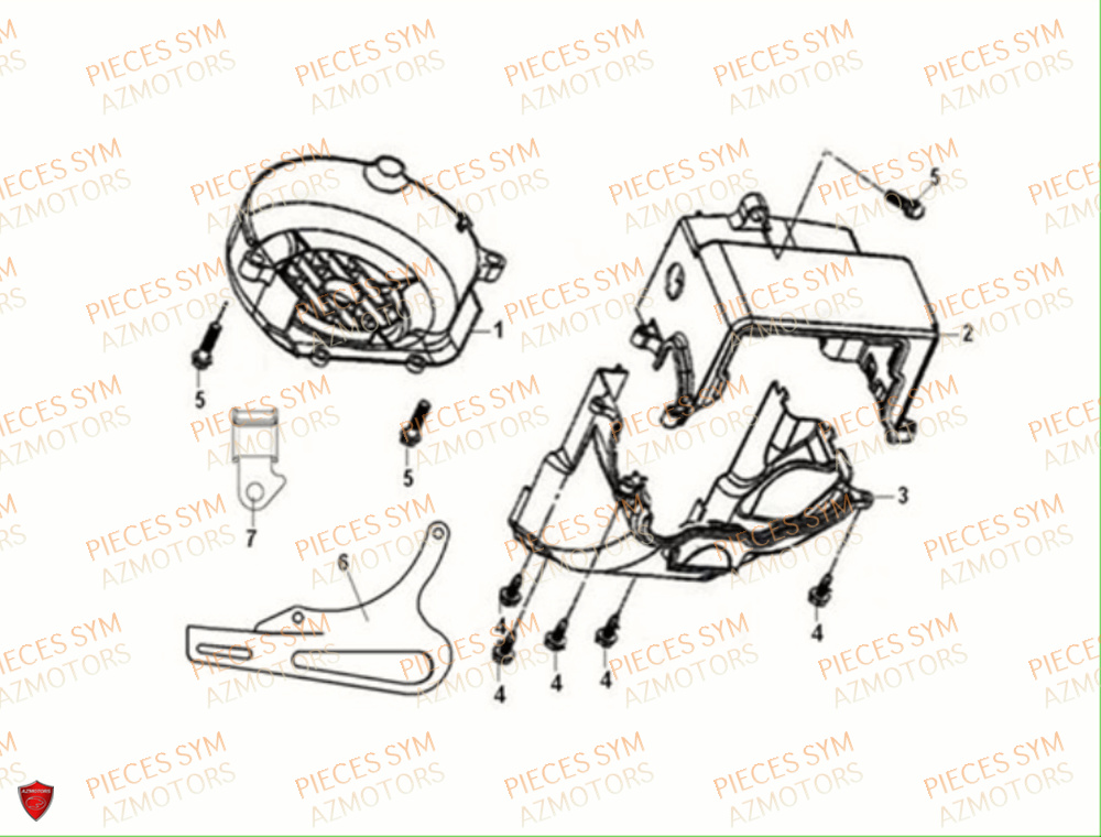 CACHE VENTILATEUR SYM CROX 50 4T 2021