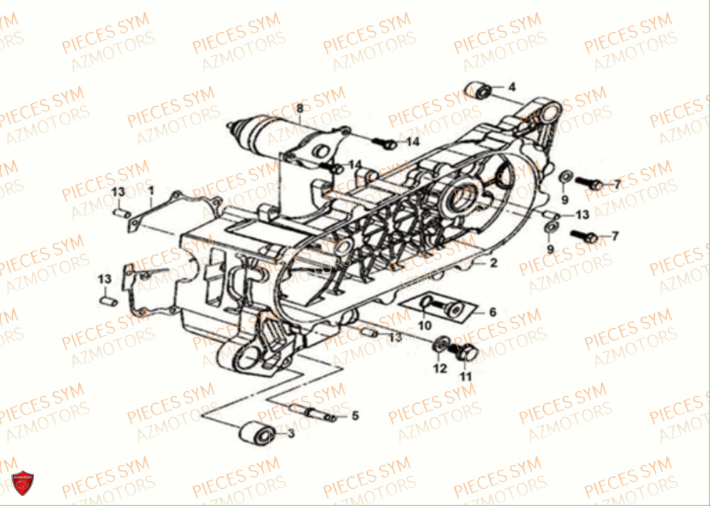 CARTER MOTEUR SYM CROX 50 4T 2021