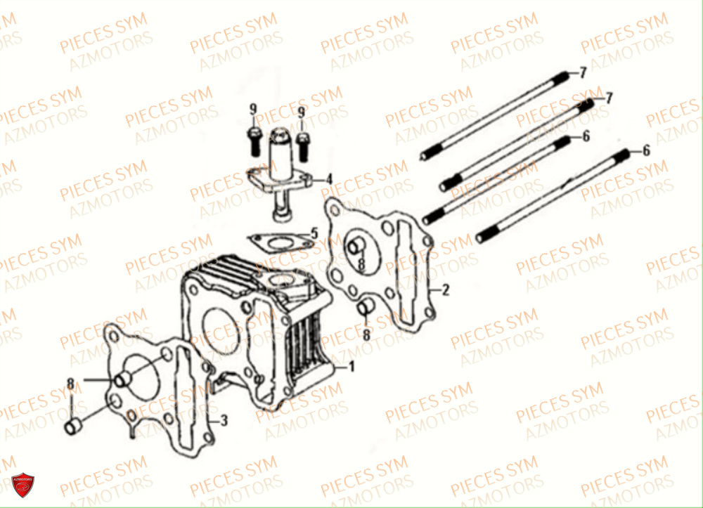 Cylindre SYM Pièces CROX 50 E5 - AE05WB-EU (2021)