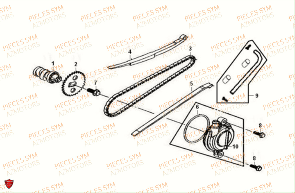 Distribution SYM Pièces CROX 50 E5 - AE05WB-EU (2021)