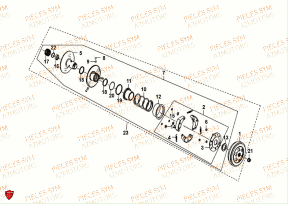 EMBRAYAGE SYM CROX 50 4T 2021