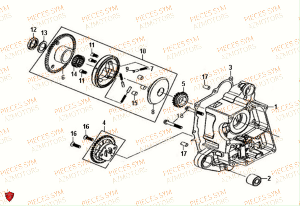 Pompe A Huile SYM Pièces CROX 50 E5 - AE05WB-EU (2021)