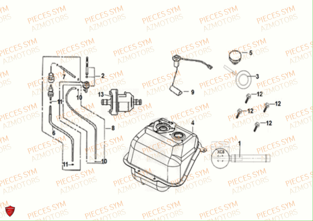 Reservoir SYM Pièces CROX 50 E5 - AE05WB-EU (2021)