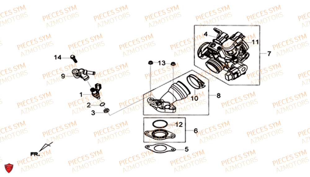 Admission SYM Pièces CRUISYM 125I ABS EURO 4 - LV12W1-EU (2018-2019)