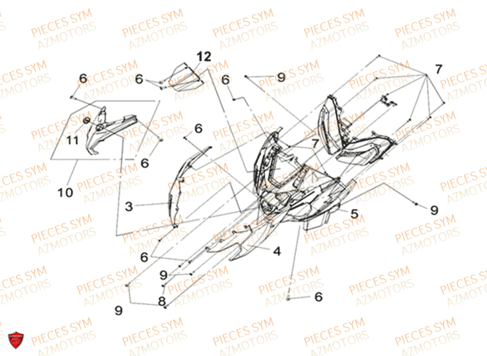 CARENAGE AVANT SYM CRUISYM 125I ABS EU4