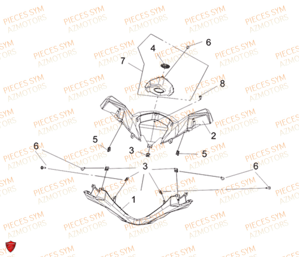 CARENAGE GUIDON SYM CRUISYM 125I ABS EU4