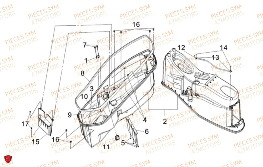 COFFRE SYM CRUISYM 125I ABS EU4