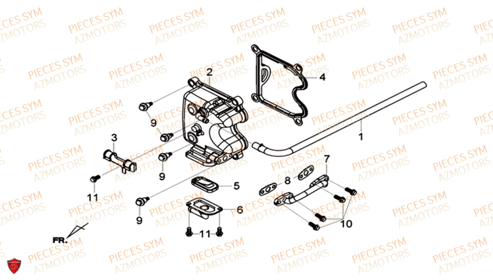 Couvercle De Culasse SYM Pièces CRUISYM 125I ABS EURO 4 - LV12W1-EU (2018-2019)