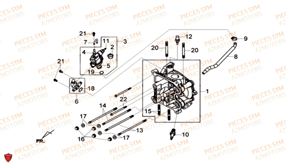 Culasse SYM Pièces CRUISYM 125I ABS EURO 4 - LV12W1-EU (2018-2019)