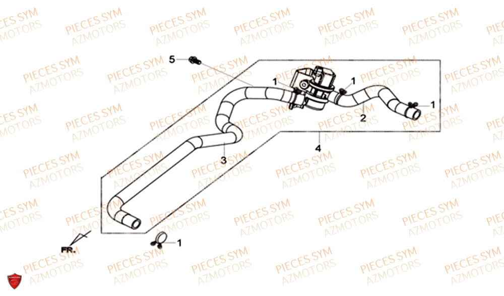 DURITE DEPOLLUEUR SYM CRUISYM 125I ABS EU4