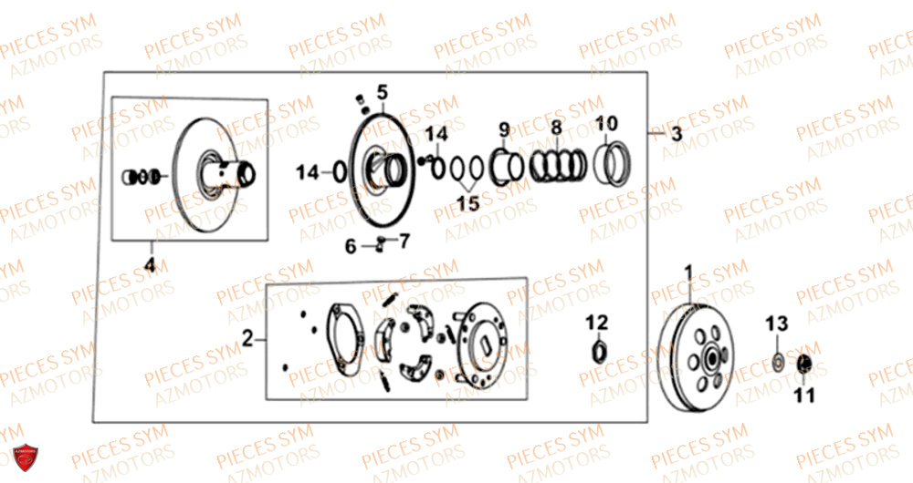 EMBRAYAGE CORRECTEUR DE COUPLE SYM CRUISYM 125I ABS EU4