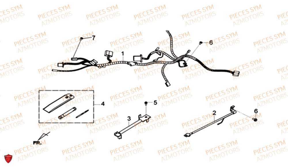 FAISCEAU ELECTRIQUE 1 SYM CRUISYM 125I ABS EU4