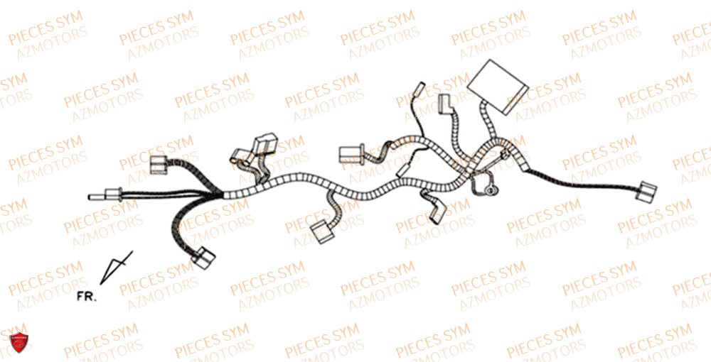 Faisceau Electrique 2 SYM Pièces CRUISYM 125I ABS EURO 4 - LV12W1-EU (2018-2019)