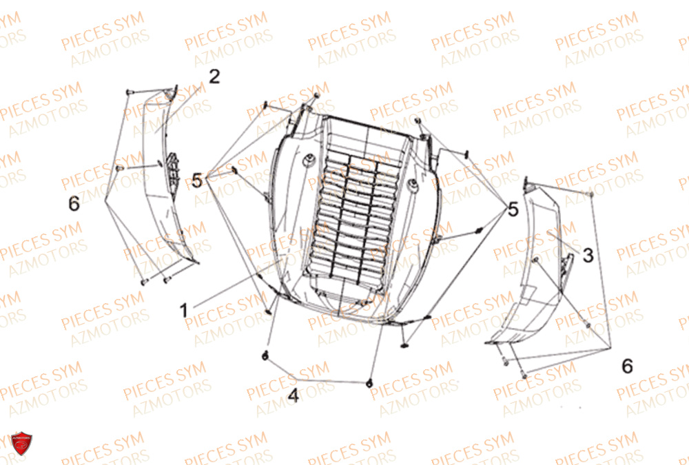 Sabot Avant SYM Pièces CRUISYM 125I ABS EURO 4 - LV12W1-EU (2018-2019)