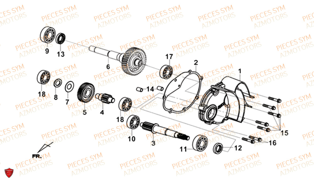 TRANSMISSION SYM CRUISYM 125I ABS EU4