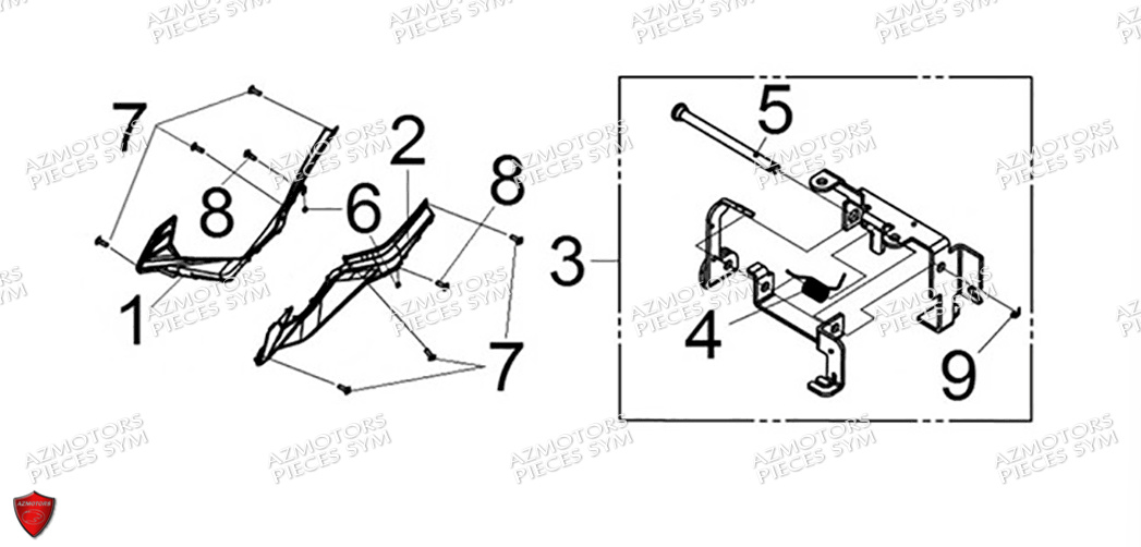 CARENAGES PLANCHER LATERALE SYM CRUISYM A 300 2024