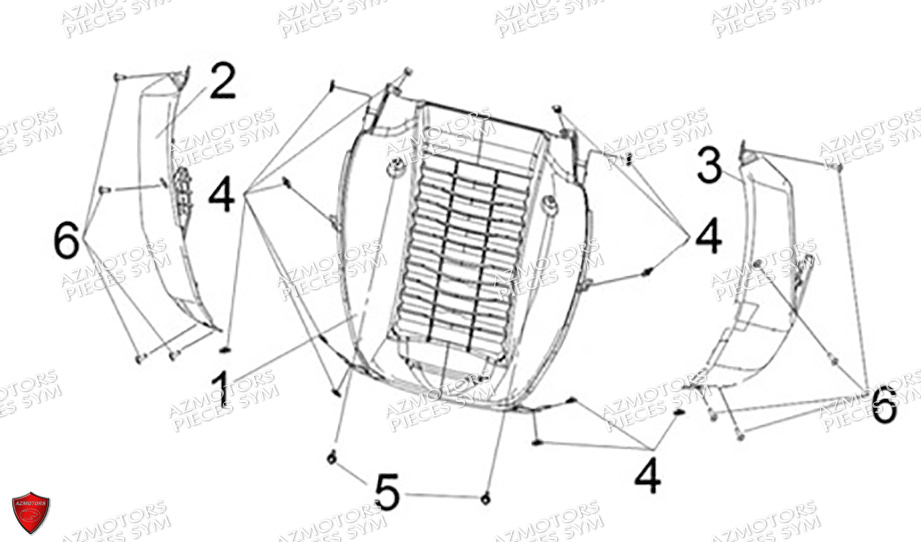 Carenages Sabot Avant SYM Pièces CRUISYM A 300 (LV30W4-EU) - 2024