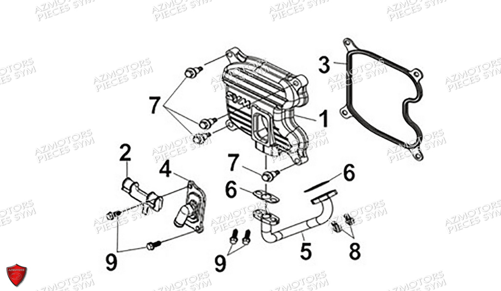 Couvre Culasse SYM Pièces CRUISYM A 300 (LV30W4-EU) - 2024