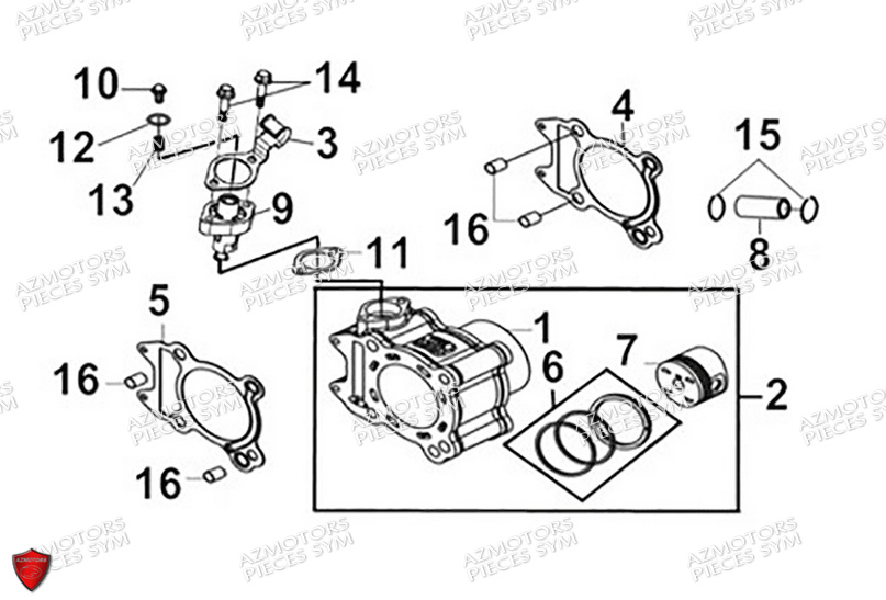 CYLINDRE SYM CRUISYM A 300 2024