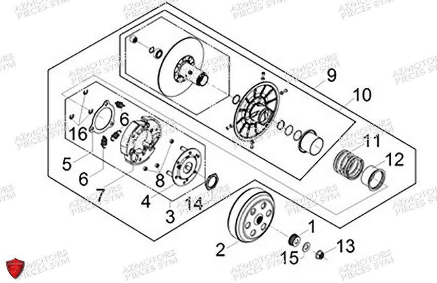 EMBRAYAGE CORRECTEUR DE COUPLE SYM CRUISYM A 300 2024