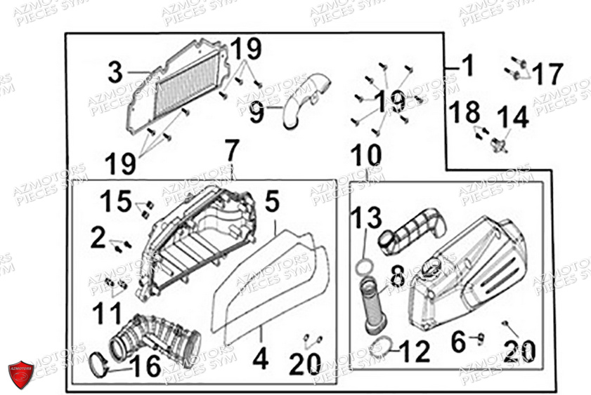 FILTRE A AIR BOITE A AIR SYM CRUISYM A 300 2024