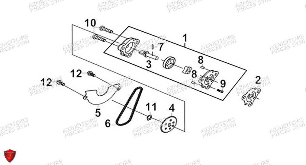 POMPE A HUILE SYM CRUISYM A 300 2024