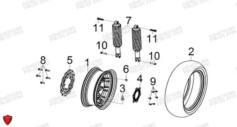 ROUE ARRIERE SYM CRUISYM A 300 2024