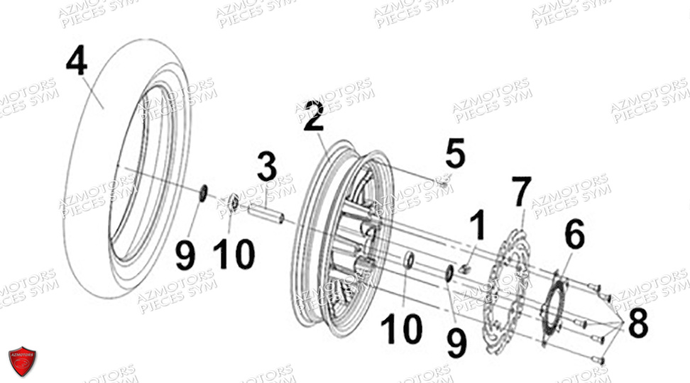 ROUE AVANT SYM CRUISYM A 300 2024