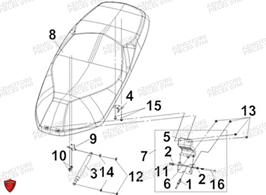 Selle SYM Pièces CRUISYM A 300 (LV30W4-EU) - 2024