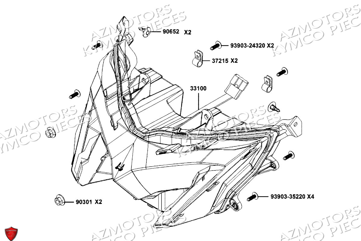 Phare KYMCO Pièces Scooter CV3 550 4T EURO5 (SBA1CC)