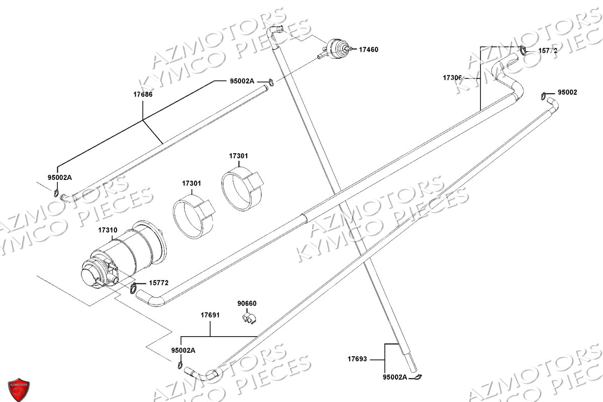 Reniflard KYMCO Pièces Scooter CV3 550 4T EURO5 (SBA1CC)